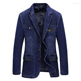 Men's Jackets 2023 Spring Blazer Jacket Men Jeans Windbreaker Cotton Denim Military Coat Outerwear Coats