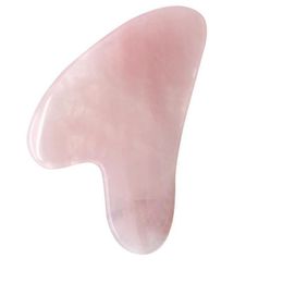 Other Health Beauty Items Rose Quartz Jade Guasha Facial Tools As Face Masr Natural Stone Scraper Chinese Gua Sha Pad For Skin Car Dh2Pt