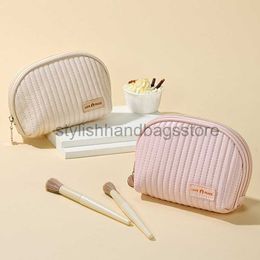 Cosmetic Bags Cases New Half Round Toast Cake Makeup Bag Candy Colour Dry Wet Separation Wash Bag Cosmetic Storage Bagstylishhandbagsstore