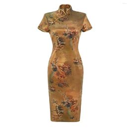 Ethnic Clothing Shanghai Story Knee Length Cheongsam Chinese Traditional Dresses Women's Qipao 8 Color