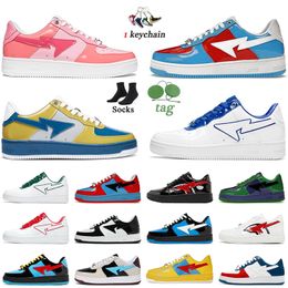 Casual Shoes Skate Men Women Black White Green Blue Rocket RaccoonMens Womens Patent Leather White Blue Trainers Outdoor Sports Sneakers Walking Jogging SIZE 36-45