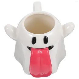 Wine Glasses Home Water Cup Ghost Tumbler Halloween Themed Mug Juice Ceramic Mugs Household Milk