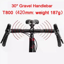 Bike Handlebars Components ZNIINO Carbon Gravel handlebar Ultralight Big Flare Bar Cycle cross Road handlebars carbon Fibre bicycle 25 30 degrees 230808