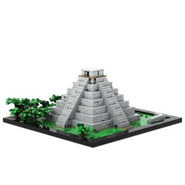 Transformation toys Robots Gobricks MOC Retro Architecture Mayan Pyramid Model Building Block set City Street View Landmark Education Brick Toys Kids Gift 230809