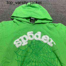 New 23ss Men's Hoodies Sweatshirts Sp5der Young Thug 555555 Hoodie Men Women Spider fashion brand Pattern Cotton Green Streetwear womens mens hoodie pants