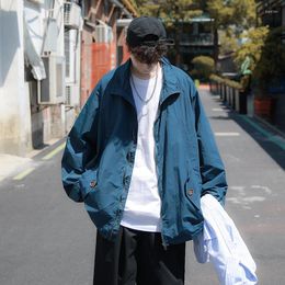 Men's Jackets Cargo For Men Tooling French Retro Hunting Casual Solid Colour Jacket Slim Top Japanese Style Trend V114