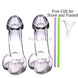 150ML Shot Glass Cup Funny Penis Glasses Cocktails Whiskey Wine Party Bar Club Dedicated Small Mouth No Sprinkling Dick Straws HKD230809