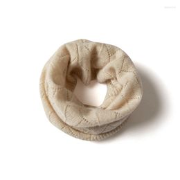 Scarves -coming Winter Fashion Cashmere Scarf For Women Knitted Hollow Out Solid Warm Neckscarf High Quality Female Ring