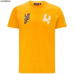 L0hb 2023 Formula One Men's Fashion T-shirts F1 Racing Team Ln4 Short-sleeved Comfortable Breathable Fans Mclaren Shiny New