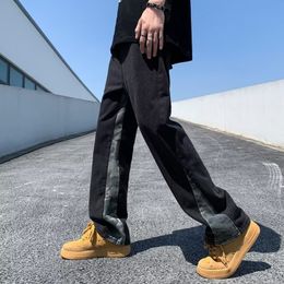 Mens Jeans Korean Fashion Black Baggy Flared Y2K Pants Men Clothing Straight Kpop Casual Women Long Trousers Pantaloni Uomo 230809