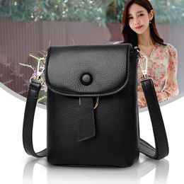 Evening Bags Flap Crossbody Women Mini PU Leather Shoulder Purses And Handbags For Girls Ladies Phone Solid Bag