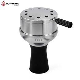 MOONSHADE Metal Hookah Bowl Set Charcoal Holder with Cover Heat Management System Tobacco Bowls Shisha Water Pipe Accessories HKD230809