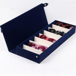 Jewellery Pouches 8 Slot Glasses Storage Box Sunglasses Case Eyeglass Display Stand Holder