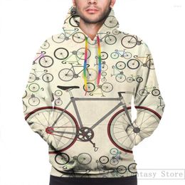 Men's Hoodies Mens Sweatshirt For Women Funny Love Fixie Road Bike Print Casual Hoodie Streatwear