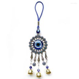 Keychains Selling Evil Eyes Mirror Car Pendant Glass Decoration Butterfly Key Ring Tassel Hangings