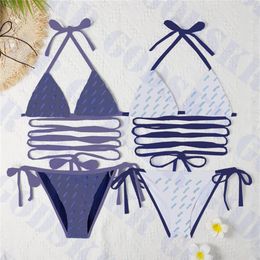 Cross Bandage Bikini Women Swimwear Padded Push Up Womens Swimsuit Textile Sexy Halter Ladies Bathing Suit257P