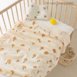 Blankets Swaddling Organic baby blankets plain weave baby blankets double layer cotton summer blankets comfortable baby products for newborns' edges Z230809