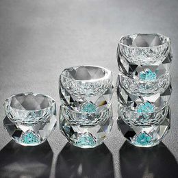 3/6Pcs 50ml Luxury Crystal Diamond Series Shot Glasses Cocktail Whiskey Glass Cup Turquoise Wine Glass Set Party Wine Glassware HKD230809