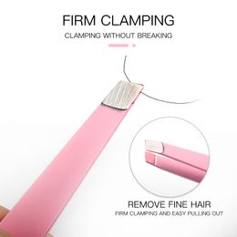 Metal Eyebrow Tweezers Rose Gold Pincet Clips Stainless Steel Face Hair Removal Beautfy Makeup Tool S455 E455