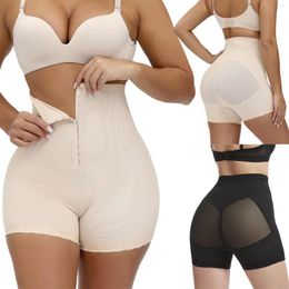 Women's Shapers High Waisted Belly Tightening Leggings Buttoned Body Shaping Pants Lace Buttocks Lifting Waist Lightweight And