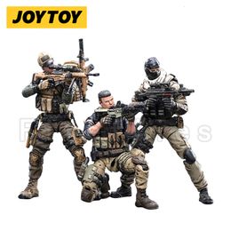 Military Figures 1/18 JOYTOY Action Figure 3PCS/SET Freedom Militia Trio Anime Collection Model Toy 230808