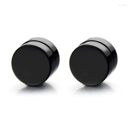 Stud Earrings 1 Pair Man Women Magnetic No Piercing Simple Acrylic Round Earring SCI88