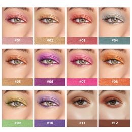 Eyeshadow Monochrome Highlight Matte Pearl Glitter Powder 12 Colours Eye Shadow Long Lasting Waterproof Shimmer makeup