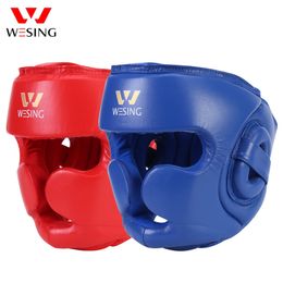 Protective Gear Wesing Microfiber Boxing Headgear Full Protection Kickboxing Head Protector Martial Art Head Guard Protective Head Gears 230808