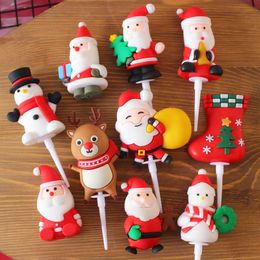 New Soft Santa Angel Doll Elk Snowman Christmas Tree Socks Cake Dessert Table Plug-in Decoration Children Gifts