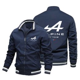 Sqwn 2023 Formula One Men's Fashion Jackets Coat F1 Racing Team New Alpine Zipper Sportswear Outdoor Carsweater Alpine Casual Spring Autumn