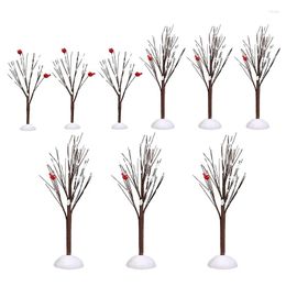 Decorative Flowers 9Pcs Christmas Bare Branch Trees Artificial Winter Display Decor For Garden Fireplace Fairy