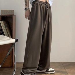 Men's Pants Spring Autumn Drape Trousers Loose Straight High Street Thin Wide-leg Casual Long Male Clothes