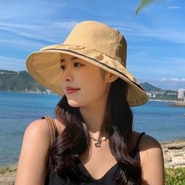 Wide Brim Hats Large Women Sun Hat Luxury Bucket Cap Light Breathable Summer Top For UV Protection Outdoor Fisherman Beach