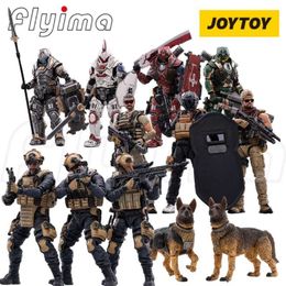 Military Figures 4PCS/SetJOYTOY 1/18 Action Figures 01st Steel Legion Collection Model Toys 230808