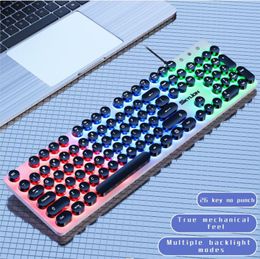 h300 wired 104 keys membrane keyboard many kinds of Colourful lighting gaming and office for windows and ios system