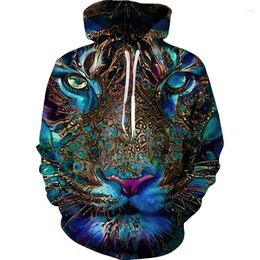 Men's Hoodies Tiger 3d Printed Hoodie Pants Suit Male Autumn Winter Casual Sweashirt Pullover Men Tracksuit Set Fashion Clothing