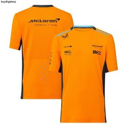 V97c 2023 Formula One Men's Fashion T-shirts F1 Racing Team New Season Mclaren Round Neck Short Sleeve Sportswear Breathable Casual Season Mclaren