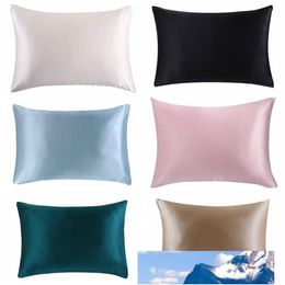 Whole- 100% nature mulberry Silk pillowcase zipper pillowcases pillow case for healthy standard queen king multi250O