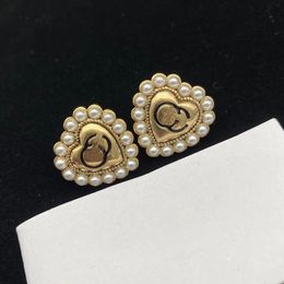 G designer womens Pearl Earrings Fashion Luxury Designer Gold Plated Earrings Women Wedding Earring Jewelry Letter Stud CHD2308093 Capsmens