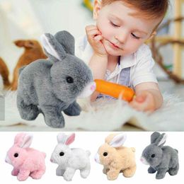 Rabbit Interactive Electronic Pets Plush Bunny Toy with Sounds and Movements Animated Walking Wiggle Ears