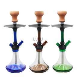 SY Frosted Glass Shisha Hookah Smoking Water Pipe A Full Set With Metal Tweezer Ceramic Bowl Chichas Narguile Smoking Pipe HKD230809