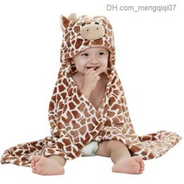 Blankets Swaddling Giraffe bear shaped baby cover Bathroom soft baby bath towel blanket Z230809