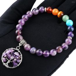 Strand 8mm Natural Stone Beads Bracelet Jewellery Life Of Tree Crystal Healing Energy Gift For Wholesales