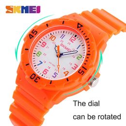 SKMEI Fashion Casual Kids Watches 5bar Waterproof Quartz Wristwatches Jelly Kids Clock Children Watch montre enfant 1043