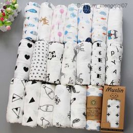 Blankets Swaddling Fine linen cotton baby blanket 120 * 120cm soft newborn blanket shower high gloss baby bag sleeping bag baby stroller cover Z230809