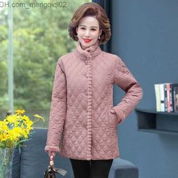 Women's Leather Faux Leather Winter New 2023 Add velvet warm women's jacket standing collar cotton middle-aged and elderly mother's dress Z230809