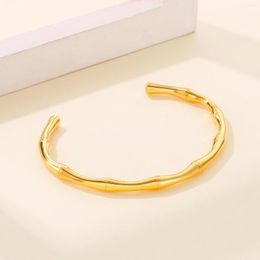 Bangle Bamboo Simple Fashion Bracelet Ins Rose Gold-plating Stainless Steel For Women Jewellery