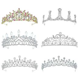 Headpieces Selling Women Gold Sier Bridal Crwns Rhinestones Crystals Crowns Hair Accessories Drop Delivery Party Events Dhmzd