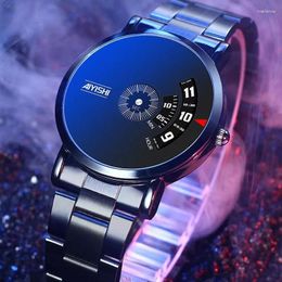 Wristwatches AIYIASHI Men Watch Waterproof Sense Of Luxury Business Quartz Stainless Steel Clock Relogio Masculino Boy Teen Student Gift