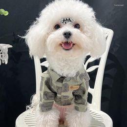 Модные рубашки для собак для любимой одежды для печати собаки дышит супер маленькие милые милые чихуахуа летние зеленые девушки -талисманы мальчики